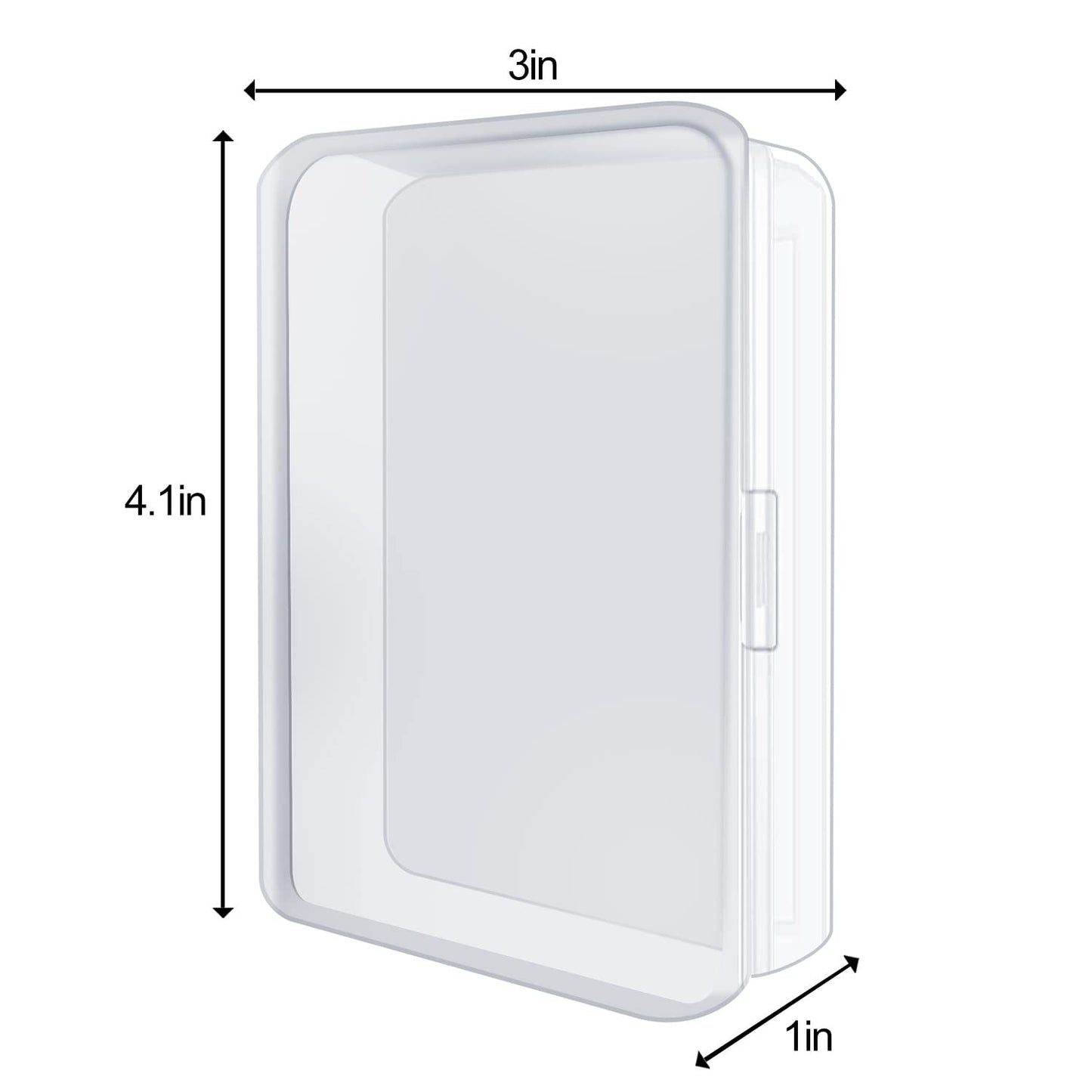 IOUKUKI 4 Pcs Blank Playing Card Cases, Clear Plastic Deck Box Holders for Game Cards & More