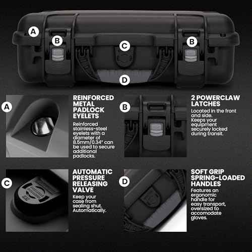 NANUK 910 Hard Case for Single Sporting Gear, IP67 Waterproof Hard Storage, Made in North America Short Multipurpose Case ? (4.3¡¯¡¯ x 11.1¡¯¡¯ x 4.7¡¯¡¯)