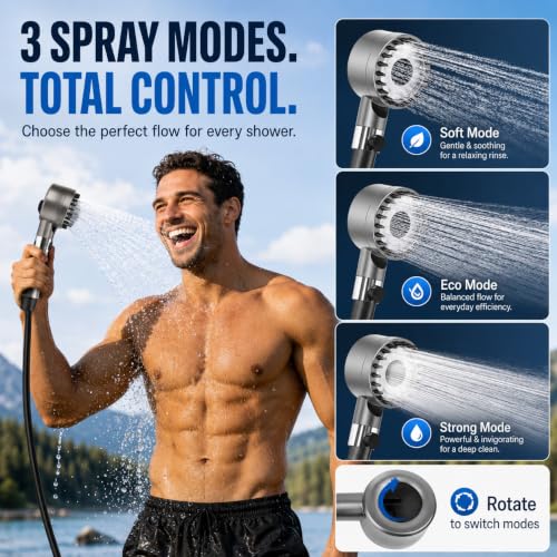 Rechargeable Portable Shower for Camping with 7800mAh Battery and Adjustable Spray