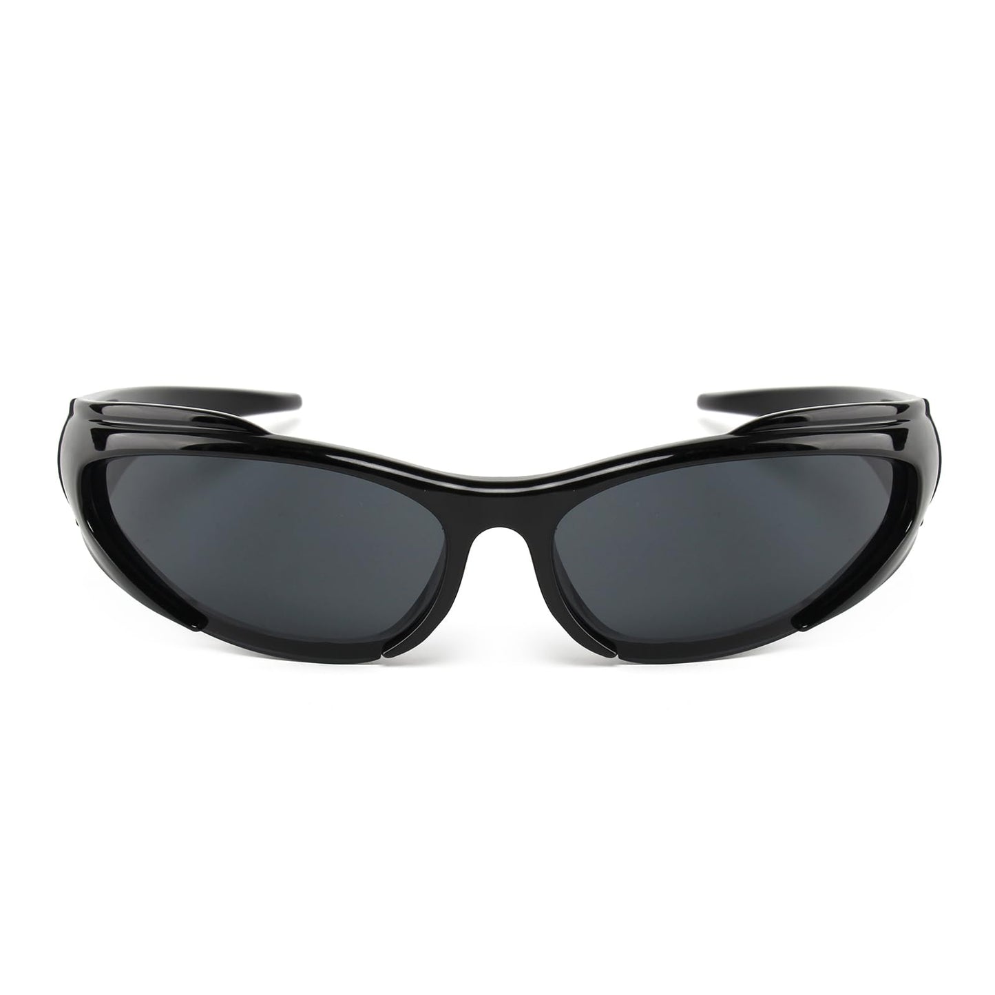 KENBO Y2K Sunglasses Wrap-Around Futuristic Oval Fashion Shades for Women Men – Large Size