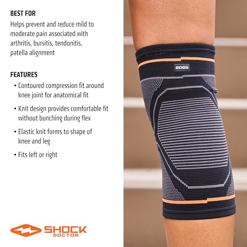 Shock Doctor Knee Compression Sleeve Support XL - Pain Relief & Stability