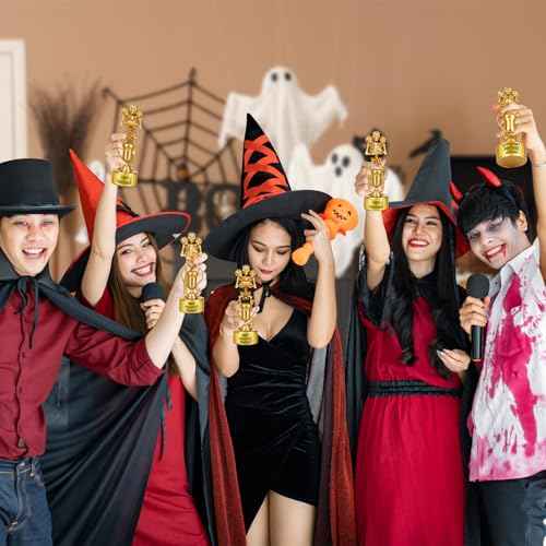6 Pack Halloween Trophy Best Costume Trophy Skeleton Trophies, Halloween Trophy Awards for Kids Adults Halloween Party Prizes Contest Prizes Funny Trophy for Halloween Party Supplies