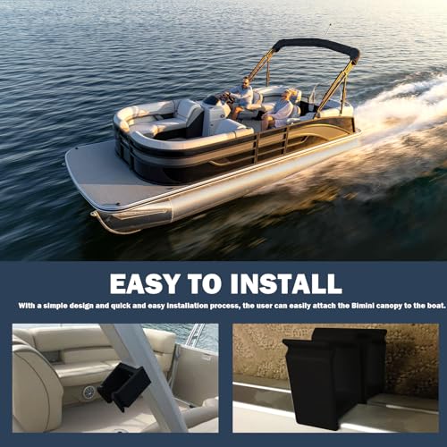 Pontoon Bimini Top Clips for 1-1/4 Inch Square Tube Hardware – Durable Marine Accessories