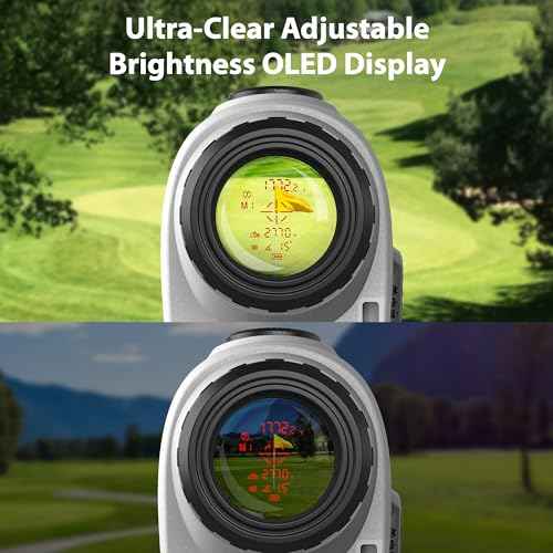 Gogogo Sport Vpro Gen 2 Golf Laser Rangefinder, 1200/2500Y Ranging, Ultra-Clear Optics with 99% Transmission Lens OLED Display, Dual Power Sources£¬Flaglock/Slope/Magnetic