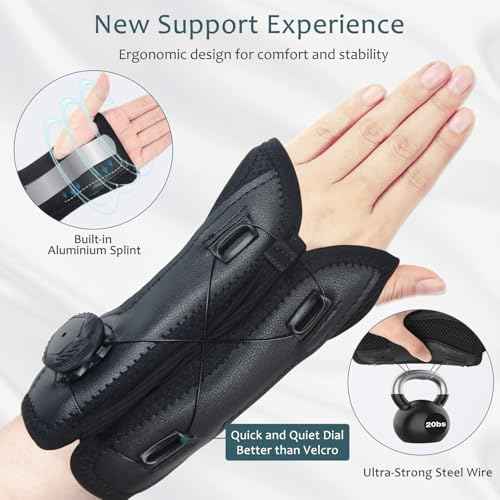 Carpal Tunnel Wrist Brace Night Support, Adjustable Wrist Support Splint, Hand Brace for Pain Relief, Carpal Tunnel Syndrome, Tendinitis and Arthritis, for Sleeping Women & Men, Right & Left