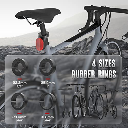 Bike AirTag Holder Waterproof Seatpost Reflector Mount 2-Pack Black