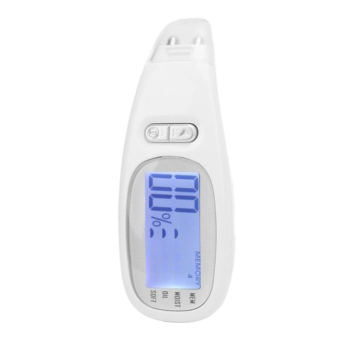Skin Hydration Tester Facial Analyzer Water Oil Meter Home Travel Beauty Salon White