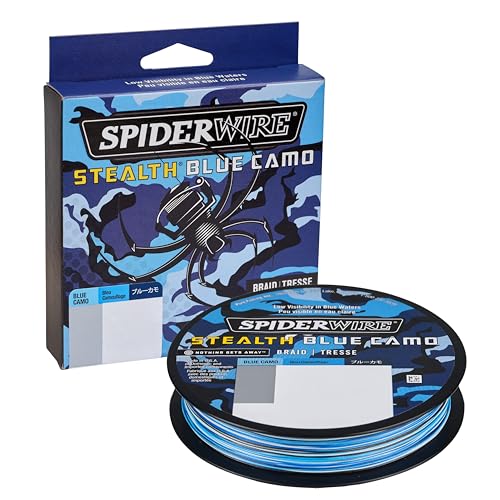 20lb Break Strength Blue Camo Braided Fishing Line 200yd - Stealth Braid