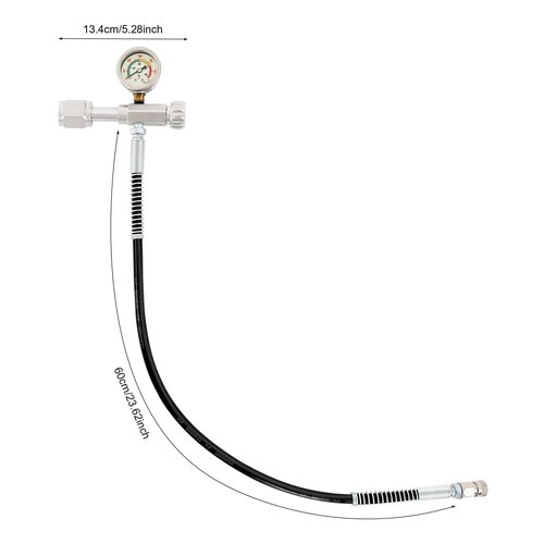 Kogone 4500PSI SCBA Paintball Fill Station Charging Adapter with 60cm Microbore Hose