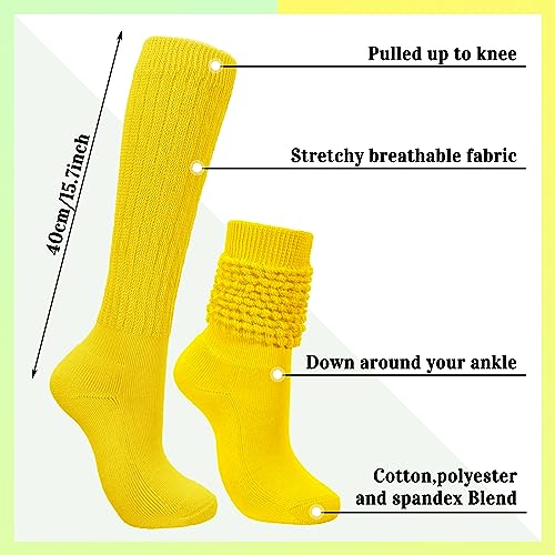 Geyoga 3 Pairs Slouch Socks for Women - Fresh Colors, Size 5-8