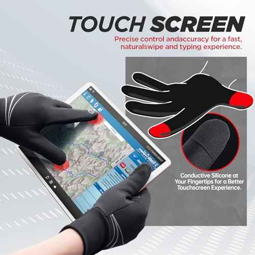 Winter Gloves Men Women, Warm Thermal Windproof Touchscreen Non-Slip,for Cycling Driving Running Hiking