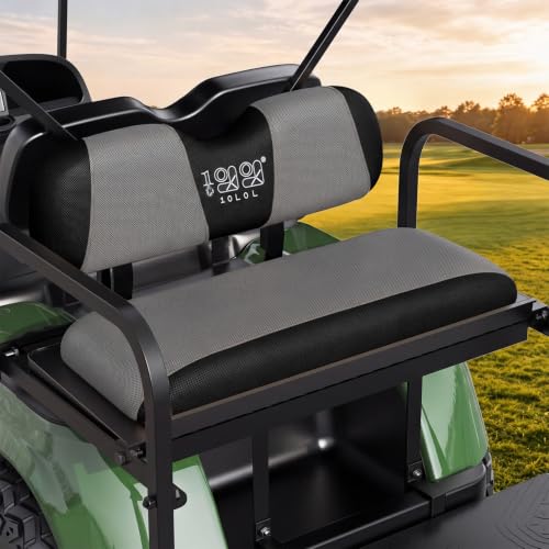 Golf Cart Seat Covers for Yamaha EZGO & Club Car - Dark Gray & Black, Universal Fit