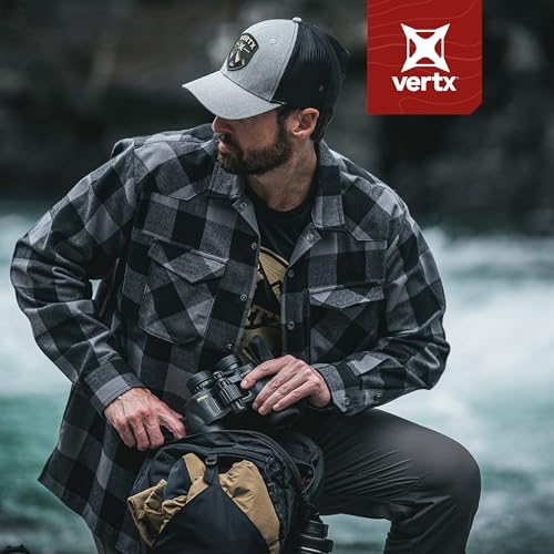 Vertx Canyon Valley Mens Tactical Flannel Shirt Long Sleeve Outdoor Work Shirts with Pockets, Tactical Operations Gear