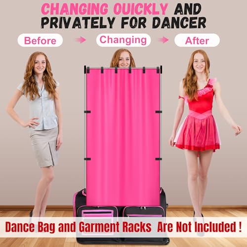 Red Privacy Curtain for Dance Bag 59 x 31.5 Inches Portable Changing Room