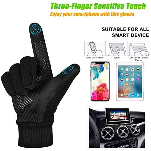 MOREOK Winter Gloves for Men/Women -10¡ÆF 3M Thinsulate Warm Touch Screen Snow Ski Bicycle Bike Gloves for Driving/Cycling/Running/Hiking