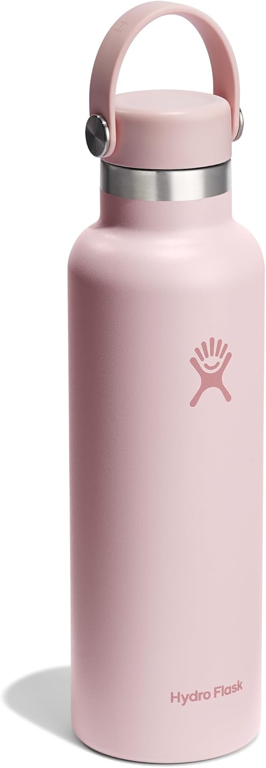 Hydro Flask Water Bottle - Insulated Stainless Steel - Non Spill, Leakproof in 24 Oz White