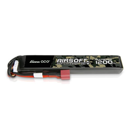 Gens ace 25C 1200mAh 3S1P 11.1V Airsoft Battery with Dean Plug (New Packaging)