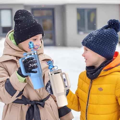 10 mm Straw Cover Cap for Stanley Cup 30 Oz 40 Oz, 5 Pcs Straw Topper for Tumbler, Funny Tip Covers for Stanley Cup Accessories