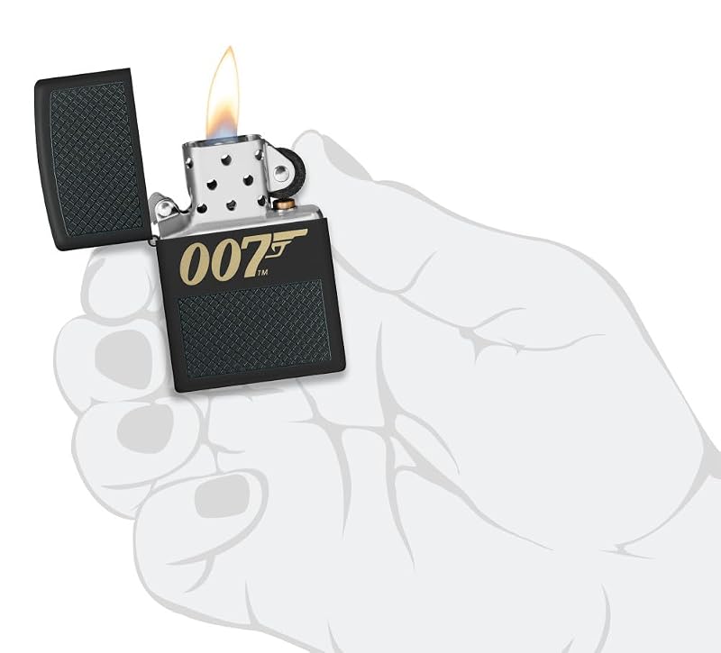 Zippo James Bond Lighters - Black Matte 007 Variation