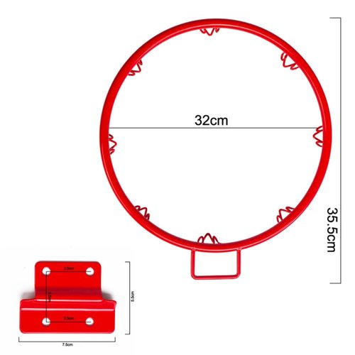 Basketball Rim Replacement, Heavy Duty Breakaway Rim and Net, Universal Professional Solid Steel Backboard Rims Fits In-Ground and Wall-Mounted Basketball Hoops, Indoor/Outdoor