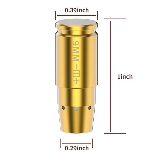 Tipfun 9mm Bore Sight Cal Red Dot Boresighter Rem Gauge Laser Sight with 3 Sets of Batteries