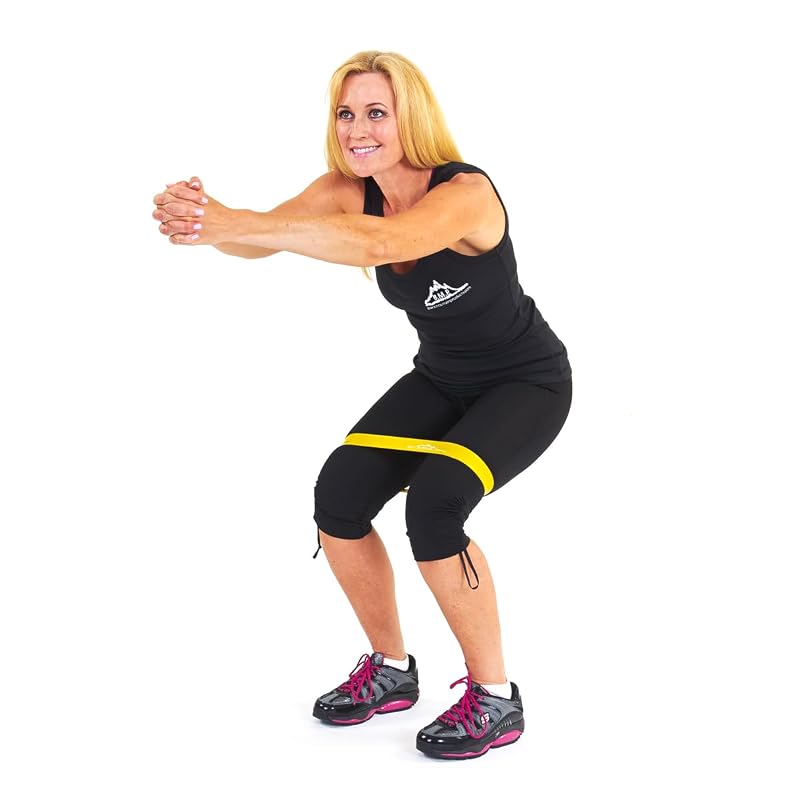 9-Inch Resistance Exercise Bands Set of 5 with Carrying Case – Loop Resistance Bands
