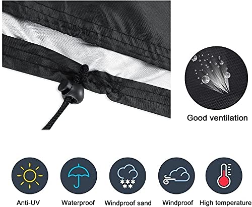 amberr Billiard Pool Table Cover,Pool Table Cover 8 feet Waterproof Fitted (8ft:100x56x8in)