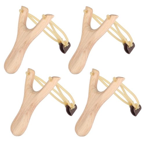 RWHXRWY Wooden Slingshot Toy Slingshot for Kids Hunting Slingshot for Adults for Outdoor Hunting Catapult Game Children Adult Hunting 4 Pack