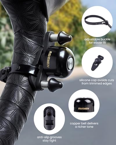 Road Bike Bell Copper Alloy Dual-Hammer Cycling Horn - 90-100dB Loud Sound