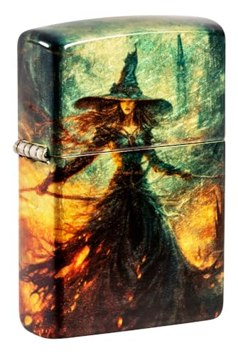 Zippo Mythical Lighter - 540 Tumbled Brass Fire Mage, Windproof Refillable