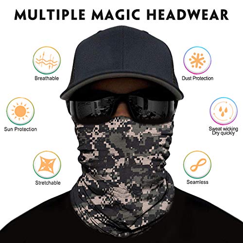 B-Camo Neck Gaiter for Men and Women Headwear Face Covering Mask - Seamless Versatile Balaclava