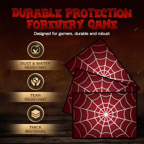 MTG Card Sleeves - Spider Web Design - 100 CT EDH Commander Protective Sleeves