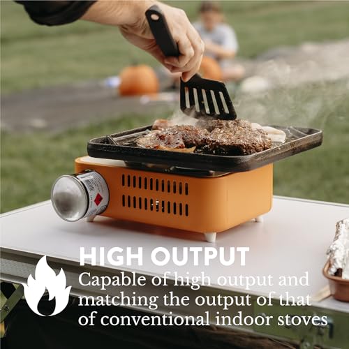 Gas One Butane Fuel Camp Stove - Crate Series Portable Mini Stove Orange
