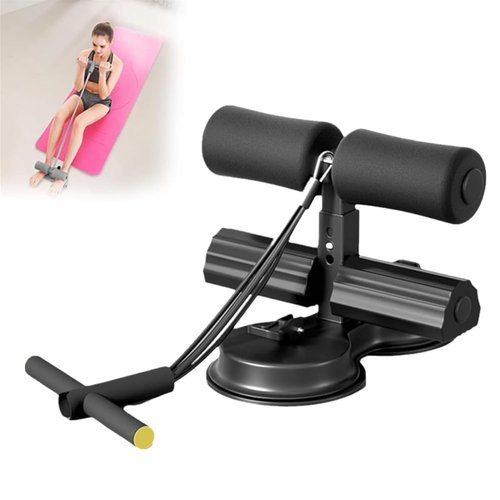 Ab Training Auxiliary Device, Portable Adjustable Sit up Core Exercise Equipment, Double Suction Cups Three Levels of Height, Multi-Functional Workout Ab Machine for Home Gym