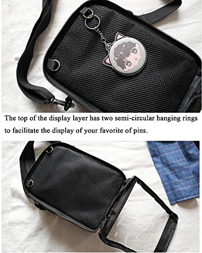 DIY Transparent Ita Bag Crossbody Anime Pins Bag Shoulder Messenger - Red