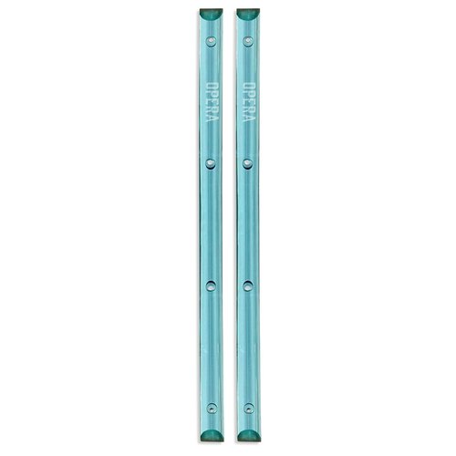 Opera Skateboard Rails with Mounting Screws - Clear Ice Blue - Pack of 2-14.5" 5 Hole Design