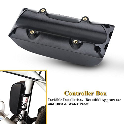 Dilwe Controller Box, Solid Lithium Battery Controller Box Case Kit with Install Fittings for Electric Mountain Bikes