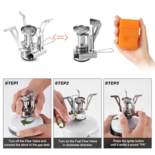17-Piece Camping Cookware Set with Folding Stove - Lightweight & Durable