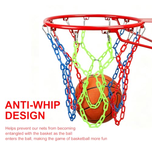 Colorful Indoor Outdoor Basketball Net Replacement 12 Loops Universal Fit