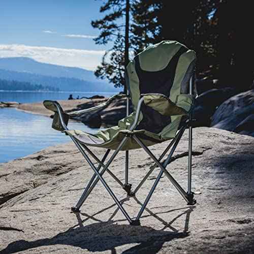 Picnic TIME Reclining Camp Chair, Beach Chair for Adults, Sports Chair with Carry Bag