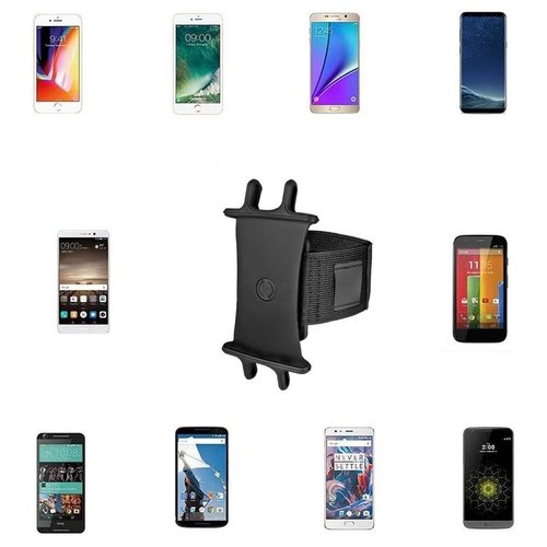 BoxWave Holster Compatible with Sony NW-ZX300 Walkman - ActiveStretch Sport Armband, Adjustable Armband for Workout and Running - Jet Black