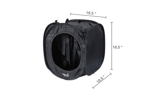 Lancer Tactical Portable Airsoft Target Tent-Black-Non Lethal BB Shooting Target (Black Small, Double Nylon Polyester w/ 3 Targets)