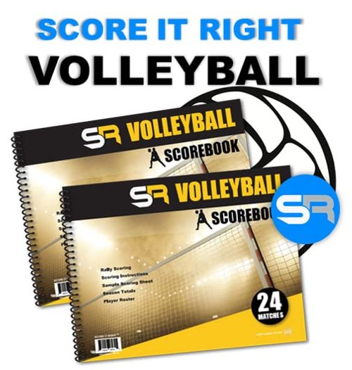 Score It Right Volleyball Scorebook – 24 Match Spiral Volleyball Scorebook with Season Totals and Team Roster Sheet – Premium Paper Volleyball Score Sheet for Rally Scoring and Detailed Instructions