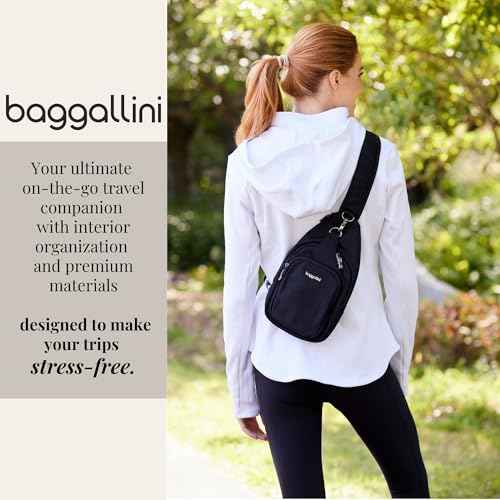 Baggallini Women's Central Park Sling 12"x7" Crossbody Bag W/Convertible Adjustable Shoulder Strap