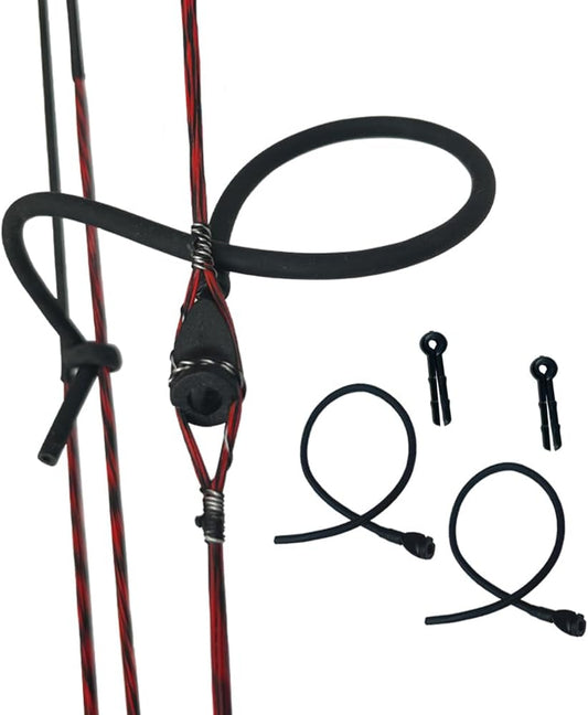 2Pcs Archery Peep Sight Compound Bow 3/16 Rubber Tube Peep Sight Bow String Tubing with Buckle for Hunting Shooting Targeting Accessories