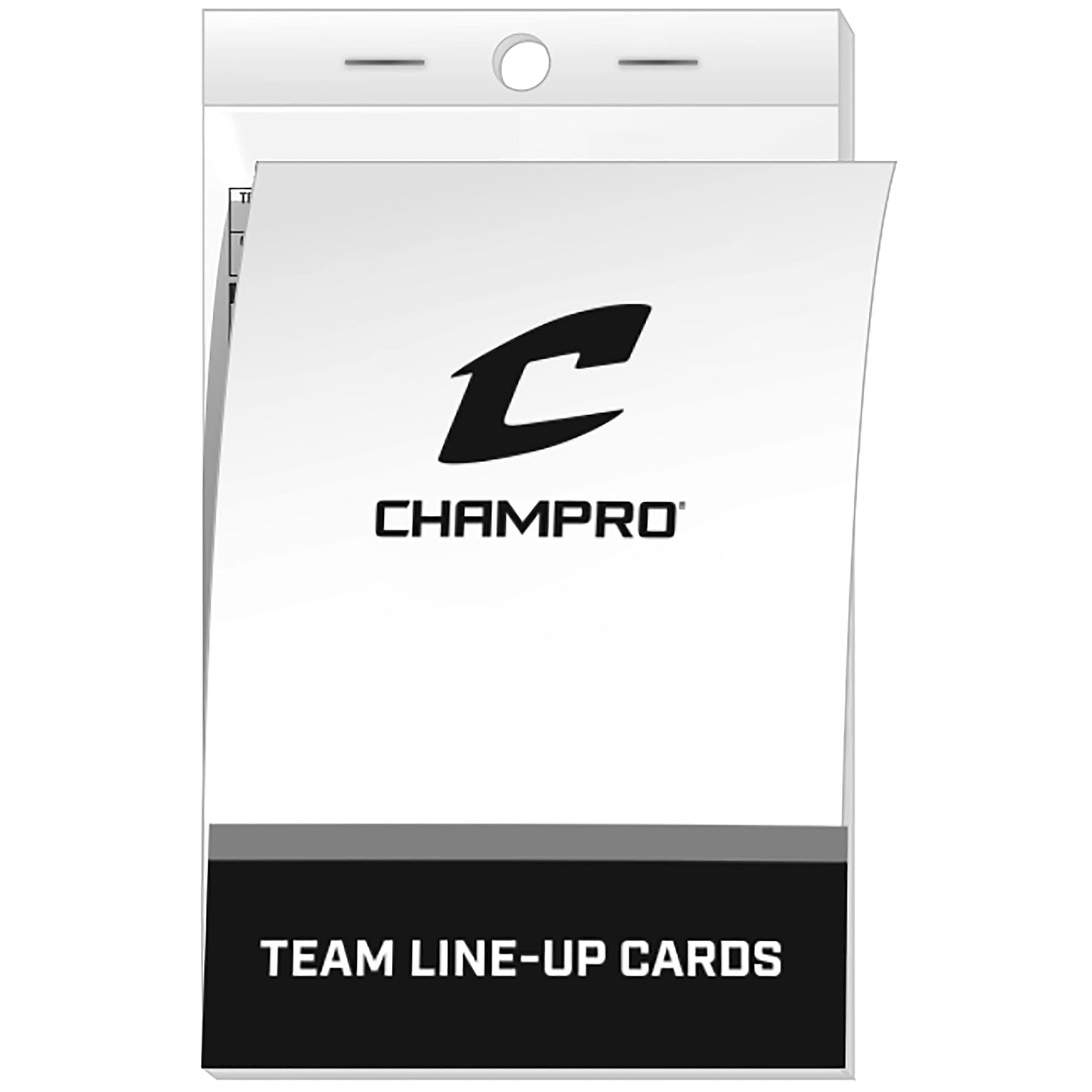 Champro Set of 25 Line-up Cards, White, 4.25"W x 7.5"L