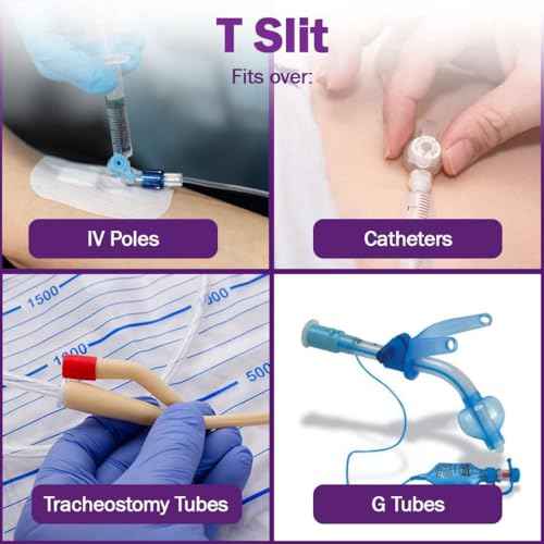Split Gauze Sponges 4x4 Sterile - 2 Packs of 100 6 Ply Feeding Tube Pads - Drain Sponges for Catheters, IVs, Tracheostomy, and G Tubes