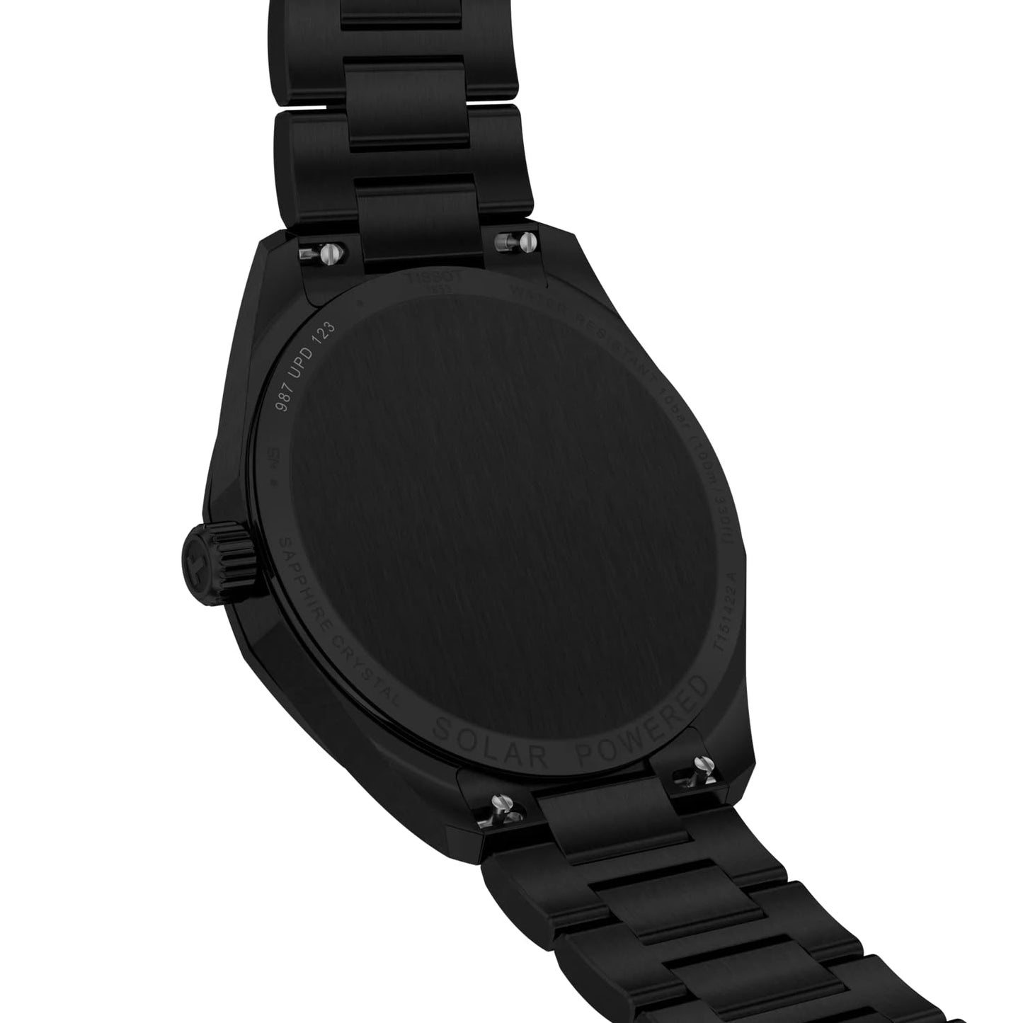 Tissot PRC 100 Solar, Black PVD Dial, 39mm Watch for Men, Blavk PVD Stainless Steel Bracelet, Solar Quartz Movement, T1514223305100