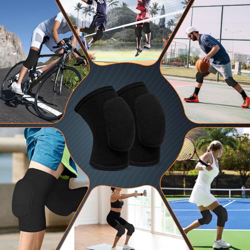 RYBTB Breathable Volleyball Knee Pads for Dancers Men Women Kids - Black / Medium