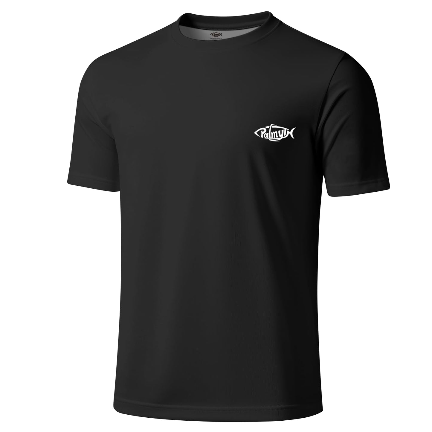 Palmyth Fishing Shirts for Men Short Sleeve T-Shirt UPF 50+ Sun Protection UV Tee Black Diver Shark XL